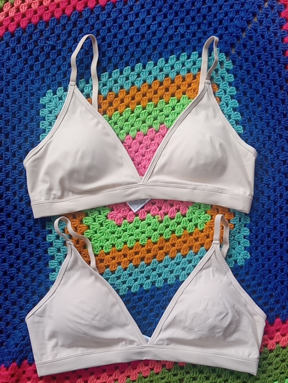 Shein Soft Nude Triangle Bralettes